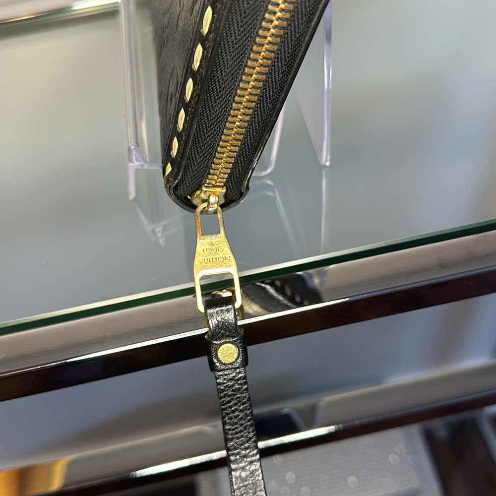 Louis Vuitton Black Monogram Empreinte Stitch Wallet, Full Inclusion! - Picture 9 of 16